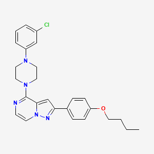 2-(4-Butoxyphenyl)-4-(4-(3-chlorophenyl)piperazin-1-yl)pyrazolo[1,5-a]pyrazine