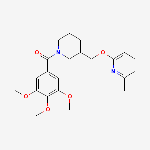 [3-[(6-Methylpyridin-2-yl)oxymethyl]piperidin-1-yl]-(3,4,5-trimethoxyphenyl)methanone
