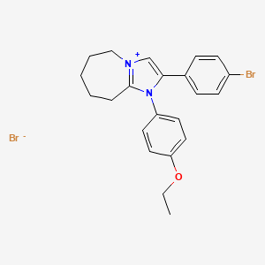 2-(4-bromophenyl)-1-(4-ethoxyphenyl)-6,7,8,9-tetrahydro-5H-imidazo[1,2-a]azepin-1-ium bromide