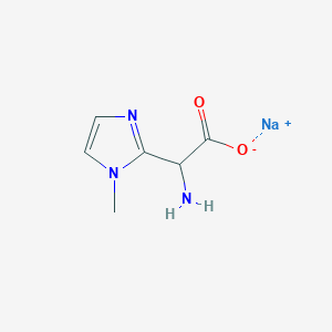 Sodium;2-amino-2-(1-methylimidazol-2-yl)acetate