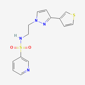 N-(2-(3-(thiophen-3-yl)-1H-pyrazol-1-yl)ethyl)pyridine-3-sulfonamide