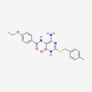 N-(4-amino-2-((4-methylbenzyl)thio)-6-oxo-1,6-dihydropyrimidin-5-yl)-4-ethoxybenzamide