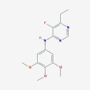 molecular formula C15H18FN3O3 B2498243 6-Ethyl-5-fluoro-N-(3,4,5-trimethoxyphenyl)pyrimidin-4-amine CAS No. 2415534-36-8