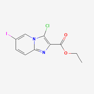 molecular formula C10H8ClIN2O2 B2498272 Ethyl 3-chloro-6-iodoimidazo[1,2-a]pyridine-2-carboxylate CAS No. 900014-86-0