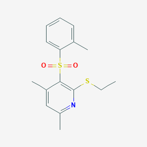 2-(Ethylsulfanyl)-4,6-dimethyl-3-[(2-methylphenyl)sulfonyl]pyridine