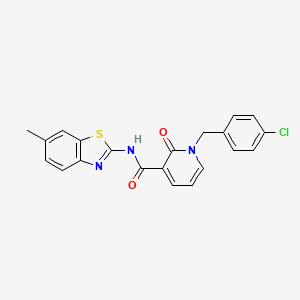 1-(4-chlorobenzyl)-N-(6-methylbenzo[d]thiazol-2-yl)-2-oxo-1,2-dihydropyridine-3-carboxamide