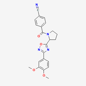 4-({2-[3-(3,4-Dimethoxyphenyl)-1,2,4-oxadiazol-5-yl]pyrrolidin-1-yl}carbonyl)benzonitrile