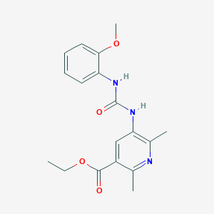 molecular formula C18H21N3O4 B2498308 ETHYL 5-{[(2-METHOXYPHENYL)CARBAMOYL]AMINO}-2,6-DIMETHYLPYRIDINE-3-CARBOXYLATE CAS No. 622789-20-2