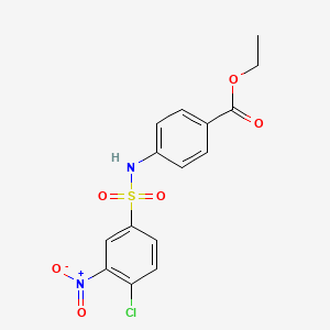 molecular formula C15H13ClN2O6S B2498309 Ethyl 4-(4-chloro-3-nitrobenzenesulfonamido)benzoate CAS No. 16362-53-1