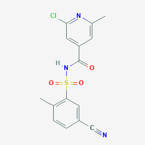 2-chloro-N-(5-cyano-2-methylbenzenesulfonyl)-6-methylpyridine-4-carboxamide