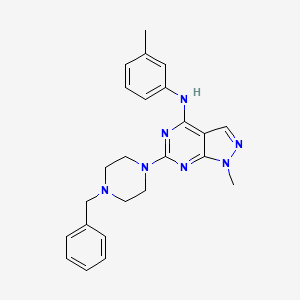 6-(4-benzylpiperazin-1-yl)-1-methyl-N-(3-methylphenyl)-1H-pyrazolo[3,4-d]pyrimidin-4-amine