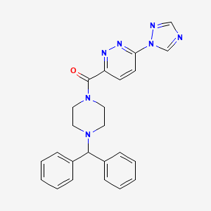 (6-(1H-1,2,4-triazol-1-yl)pyridazin-3-yl)(4-benzhydrylpiperazin-1-yl)methanone