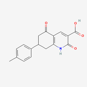 molecular formula C17H15NO4 B2498337 7-(4-Methylphenyl)-2,5-dioxo-1,2,5,6,7,8-hexahydroquinoline-3-carboxylic acid CAS No. 924834-92-4