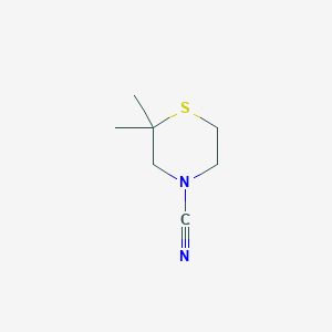 2,2-Dimethylthiomorpholine-4-carbonitrile