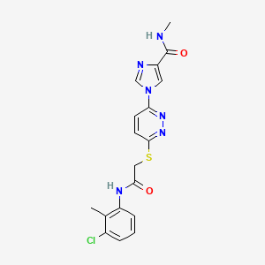 1-(6-((2-((3-chloro-2-methylphenyl)amino)-2-oxoethyl)thio)pyridazin-3-yl)-N-methyl-1H-imidazole-4-carboxamide