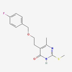 5-{2-[(4-fluorobenzyl)oxy]ethyl}-6-methyl-2-(methylsulfanyl)-4(3H)-pyrimidinone