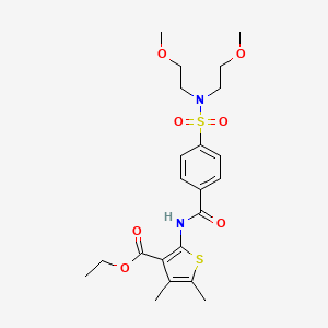 Ethyl 2-[[4-[bis(2-methoxyethyl)sulfamoyl]benzoyl]amino]-4,5-dimethylthiophene-3-carboxylate