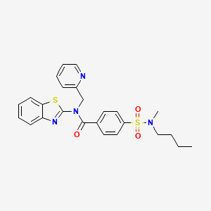 N-(benzo[d]thiazol-2-yl)-4-(N-butyl-N-methylsulfamoyl)-N-(pyridin-2-ylmethyl)benzamide