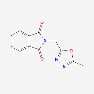 molecular formula C12H9N3O3 B2498403 2-[(5-Methyl-1,3,4-oxadiazol-2-yl)methyl]isoindole-1,3-dione CAS No. 1225138-96-4