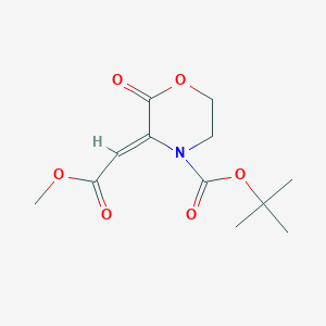 tert-butyl 3-[(Z)-2-methoxy-2-oxoethylidene]-2-oxo-4-morpholinecarboxylate
