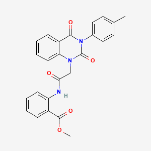 methyl 2-(2-(2,4-dioxo-3-(p-tolyl)-3,4-dihydroquinazolin-1(2H)-yl)acetamido)benzoate
