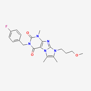2-[(4-Fluorophenyl)methyl]-6-(3-methoxypropyl)-4,7,8-trimethylpurino[7,8-a]imidazole-1,3-dione