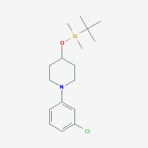 4-[(tert-Butyldimethylsilyl)oxy]-1-(3-chlorophenyl)piperidine