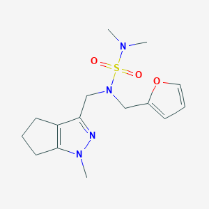 N-(Dimethylsulfamoyl)-1-(furan-2-yl)-N-[(1-methyl-5,6-dihydro-4H-cyclopenta[c]pyrazol-3-yl)methyl]methanamine