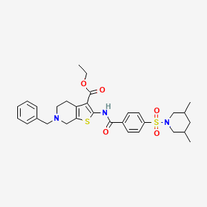 Ethyl 6-benzyl-2-(4-((3,5-dimethylpiperidin-1-yl)sulfonyl)benzamido)-4,5,6,7-tetrahydrothieno[2,3-c]pyridine-3-carboxylate