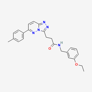 molecular formula C24H25N5O2 B2498454 N-[(3-ethoxyphenyl)methyl]-3-[6-(4-methylphenyl)-[1,2,4]triazolo[4,3-b]pyridazin-3-yl]propanamide CAS No. 1113106-72-1