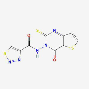 molecular formula C9H5N5O2S3 B2498470 N-{4-oxo-2-sulfanylidene-1H,2H,3H,4H-thieno[3,2-d]pyrimidin-3-yl}-1,2,3-thiadiazole-4-carboxamide CAS No. 2309825-55-4