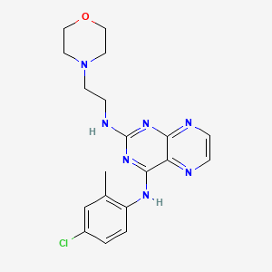 N4-(4-chloro-2-methylphenyl)-N2-(2-morpholinoethyl)pteridine-2,4-diamine