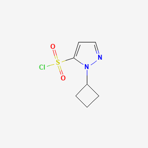 molecular formula C7H9ClN2O2S B2498480 1-Cyclobutyl-1H-pyrazole-5-sulfonyl chloride CAS No. 2126164-47-2