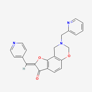B2498485 (Z)-8-(pyridin-2-ylmethyl)-2-(pyridin-4-ylmethylene)-8,9-dihydro-2H-benzofuro[7,6-e][1,3]oxazin-3(7H)-one CAS No. 929857-29-4