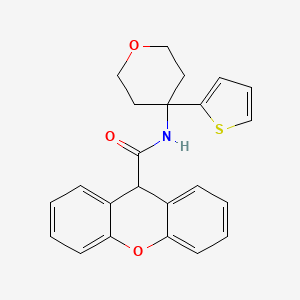 molecular formula C23H21NO3S B2498514 N-[4-(thiophen-2-yl)oxan-4-yl]-9H-xanthene-9-carboxamide CAS No. 2034537-72-7
