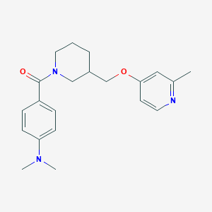 molecular formula C21H27N3O2 B2498525 N,N-dimethyl-4-(3-{[(2-methylpyridin-4-yl)oxy]methyl}piperidine-1-carbonyl)aniline CAS No. 2379952-37-9