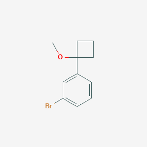 molecular formula C11H13BrO B2498526 1-Bromo-3-(1-methoxycyclobutyl)benzene CAS No. 1895962-42-1