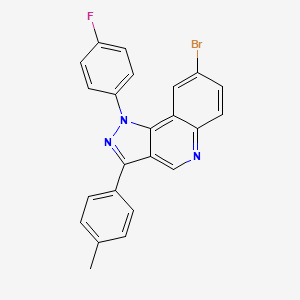 molecular formula C23H15BrFN3 B2498536 8-bromo-1-(4-fluorophenyl)-3-(4-methylphenyl)-1H-pyrazolo[4,3-c]quinoline CAS No. 901246-74-0
