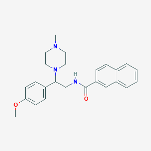 molecular formula C25H29N3O2 B2498537 N-[2-(4-methoxyphenyl)-2-(4-methylpiperazin-1-yl)ethyl]naphthalene-2-carboxamide CAS No. 906160-04-1