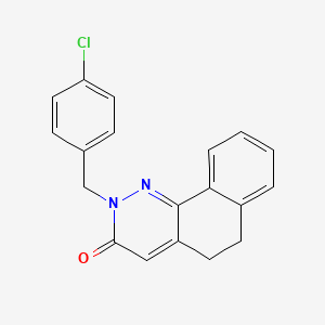 molecular formula C19H15ClN2O B2498538 2-(4-chlorobenzyl)-5,6-dihydrobenzo[h]cinnolin-3(2H)-one CAS No. 478042-18-1