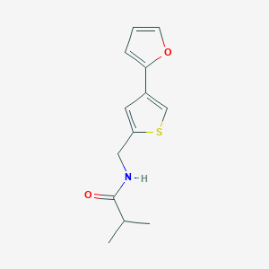 molecular formula C13H15NO2S B2498561 N-{[4-(furan-2-yl)thiophen-2-yl]methyl}-2-methylpropanamide CAS No. 2380032-36-8