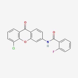 molecular formula C20H11ClFNO3 B2498582 N-(5-chloro-9-oxo-9H-xanthen-3-yl)-2-fluorobenzamide CAS No. 886148-90-9