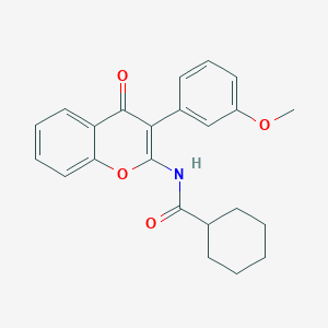 molecular formula C23H23NO4 B2498613 N-[3-(3-methoxyphenyl)-4-oxo-4H-chromen-2-yl]cyclohexanecarboxamide CAS No. 883954-23-2