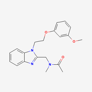 molecular formula C20H23N3O3 B2498647 N-({1-[2-(3-methoxyphenoxy)ethyl]-1H-1,3-benzodiazol-2-yl}methyl)-N-methylacetamide CAS No. 931682-71-2