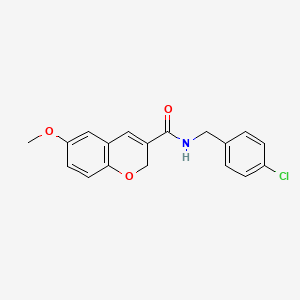 molecular formula C18H16ClNO3 B2498681 N-[(4-chlorophenyl)methyl]-6-methoxy-2H-chromene-3-carboxamide CAS No. 338760-76-2