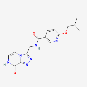 molecular formula C16H18N6O3 B2498711 N-((8-hydroxy-[1,2,4]triazolo[4,3-a]pyrazin-3-yl)methyl)-6-isobutoxynicotinamide CAS No. 2034555-13-8