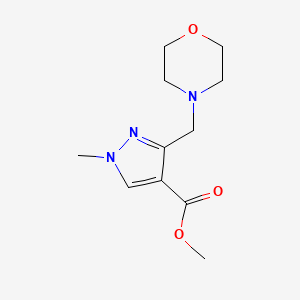 molecular formula C11H17N3O3 B2498726 Methyl 1-methyl-3-(morpholin-4-ylmethyl)-1h-pyrazole-4-carboxylate CAS No. 1975118-37-6
