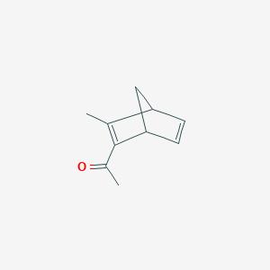 molecular formula C10H12O B024988 Ethanone, 1-(3-methylbicyclo[2.2.1]hepta-2,5-dien-2-yl)-(9CI) CAS No. 107653-80-5