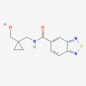 molecular formula C12H13N3O2S B2498814 N-{[1-(hydroxymethyl)cyclopropyl]methyl}-2,1,3-benzothiadiazole-5-carboxamide CAS No. 1257552-89-8