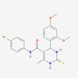 molecular formula C20H20BrN3O3S B2498816 N-(4-bromophenyl)-4-(2,4-dimethoxyphenyl)-6-methyl-2-thioxo-1,2,3,4-tetrahydropyrimidine-5-carboxamide CAS No. 677748-16-2